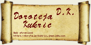 Doroteja Kukrić vizit kartica